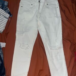 White Birch Cream Denim Pants